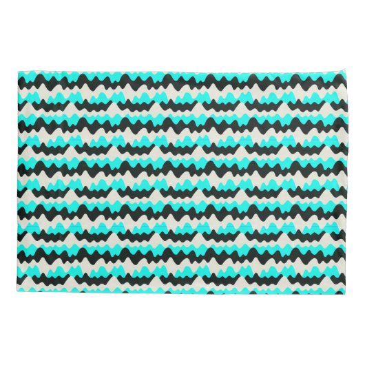 Turquoise Waves Kussensloop (Achterkant)