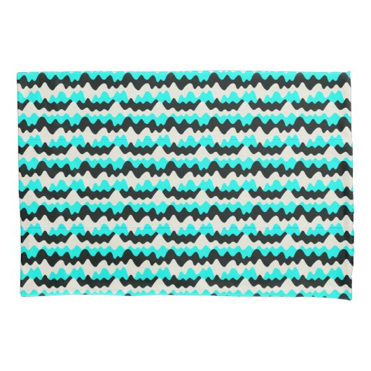 Turquoise Waves Kussensloop (Voorkant)