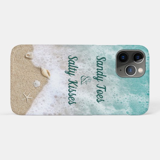 Turquoise Waves Sandy Toes Salty Kisses Case-Mate iPhone Case (Achterkant (horizontaal))
