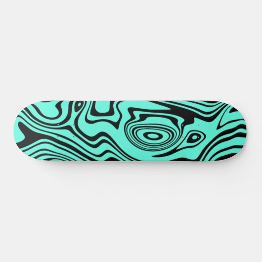 Turquoise Waves Skateboard of Kies Kleur (Horizontaal)
