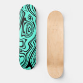 Turquoise Waves Skateboard of Kies Kleur (Voorkant)