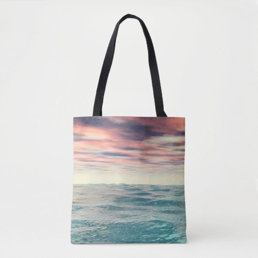 Turquoise Waves Tote Bag (Voorkant)