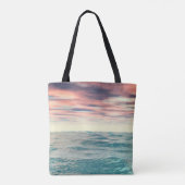Turquoise Waves Tote Bag (Achterkant)
