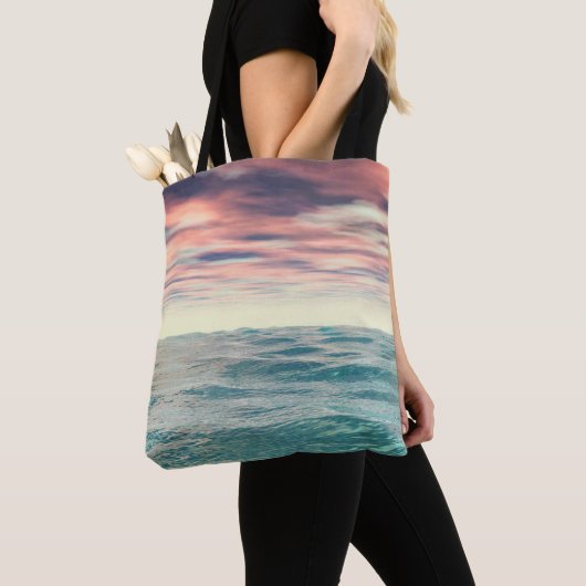 Turquoise Waves Tote Bag (Dichtbij)