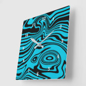 Turquoise Waves Wandklok - Kies kleur (Hoek)