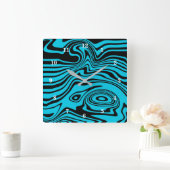 Turquoise Waves Wandklok - Kies kleur (Huis)