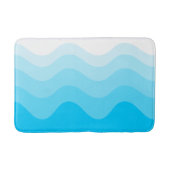 Turquoise Wavey Stripe Modern Bath Mat (Voorkant)