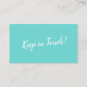 Turquoise We hebben een nieuw adres Handout Kaarte Visitekaartje (Achterkant)