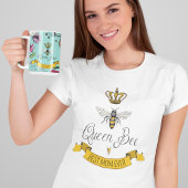 Turquoise We Love You Kinder foto & naam Queen Bee Koffiemok