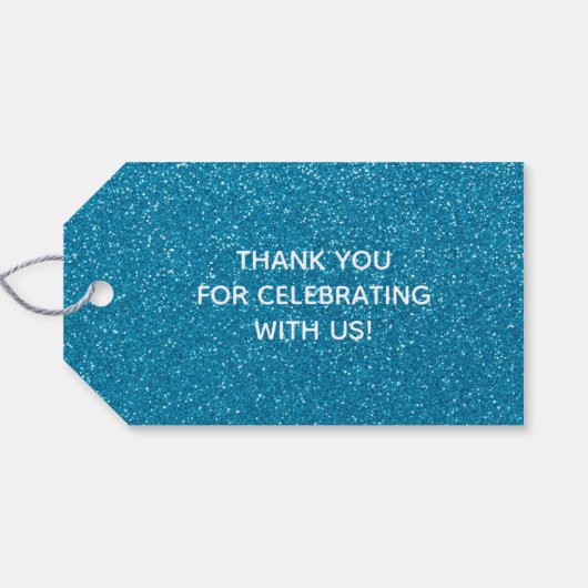 Turquoise Wedding Favor Cadeaulabel (Achterkant Horizontaal)