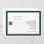 Turquoise Wedding Invitation Kaart (Voorkant / Achterkant)