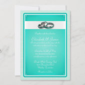 Turquoise Wedding Invitations Kaart (Voorkant)