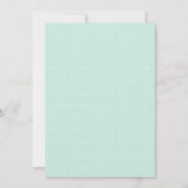 Turquoise Wedding Invitations Kaart (Achterkant)