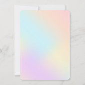 Turquoise Wedding Ribbon in Gold Heart Kaart (Achterkant)