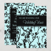 Turquoise Wedding Vow Renewal Uitnodigingskaart Kaart (Voorkant / Achterkant)