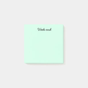 Turquoise Week-end Post-it® Notes