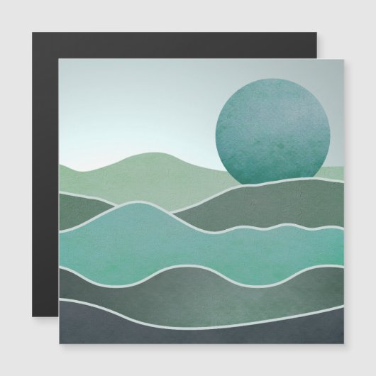 Turquoise wereldlandschap (Voorkant / Achterkant)