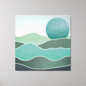 Turquoise wereldlandschap canvas afdruk (Voorkant)