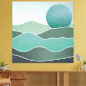Turquoise wereldlandschap canvas afdruk (Insitu (Woonkamer))