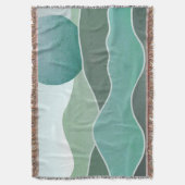 Turquoise wereldlandschap deken (Voorkant Verticaal)