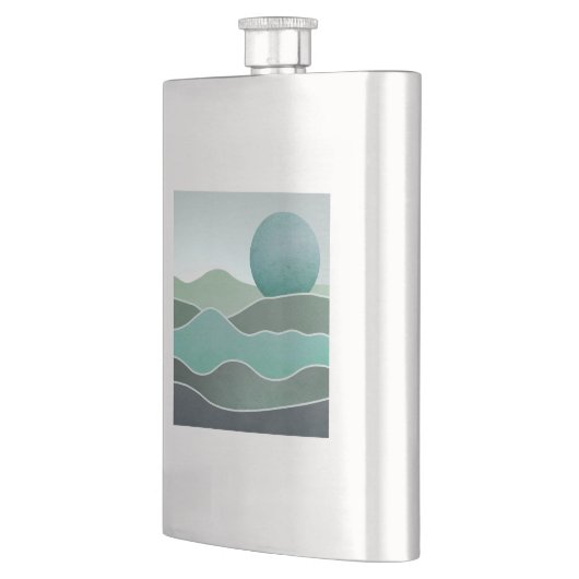 Turquoise wereldlandschap flacon (Links)