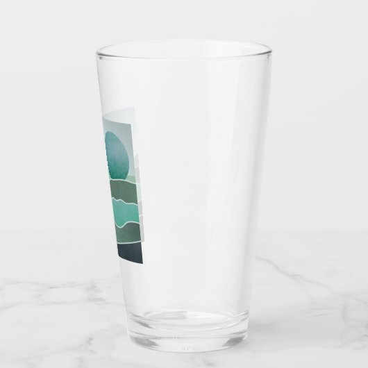 Turquoise wereldlandschap glas (Links)