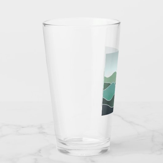 Turquoise wereldlandschap glas (Rechts)