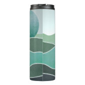 Turquoise wereldlandschap thermosbeker (Achterkant)