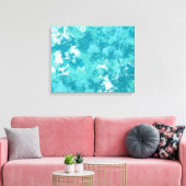 Turquoise werveling Abstract kunstcanvas Canvas Afdruk (Insitu (Woonkamer))