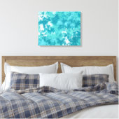Turquoise werveling Abstract kunstcanvas Canvas Afdruk (Insitu (Slaapkamer))