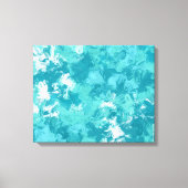 Turquoise werveling Abstract kunstcanvas Canvas Afdruk (Voorkant)