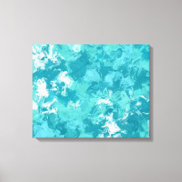 Turquoise werveling Abstract kunstcanvas Canvas Afdruk