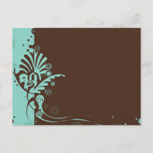 turquoise werveling briefkaart