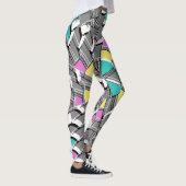 Turquoise werveling - leggings (Rechts)