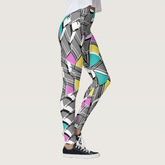 Turquoise werveling - leggings (Rechts)