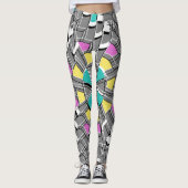 Turquoise werveling - leggings (Voorkant)