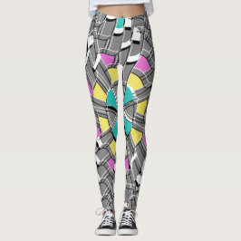 Turquoise werveling - leggings