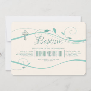 turquoise wervelingen-uitnodiging kaart