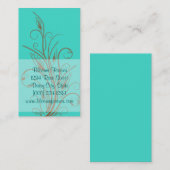 Turquoise wervelingen Visitekaartjes (Voorkant / Achterkant)