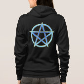 Turquoise wervelwind: Pentagram essence Hoodie (Achterkant)