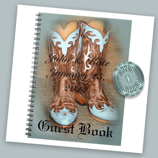 Turquoise Western Cowboy Boots Notitieboek
