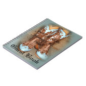 Turquoise Western Cowboy Boots Notitieboek (Linkerzijde)