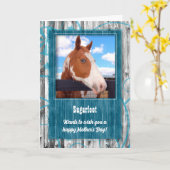 Turquoise Western Thema van de foto van de paarden Kaart (Gele Bloem)