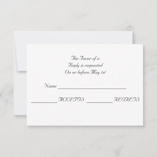 Turquoise Westerne Motif Wedding RSVP (Achterkant)