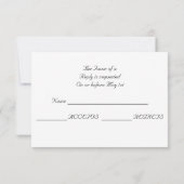 Turquoise Westerne Motif Wedding RSVP Kaartje (Achterkant)