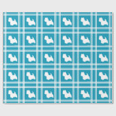 Turquoise Westies Cadeaupapier (Vlak)