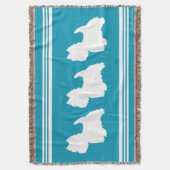 Turquoise Westies Deken (Voorkant Verticaal)