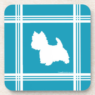 Turquoise Westies Drankjes Onderzetter