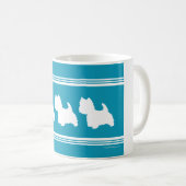 Turquoise Westies Koffiemok (Voorkant rechts)