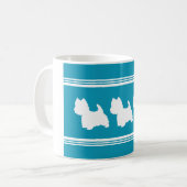 Turquoise Westies Koffiemok (Voorkant links)